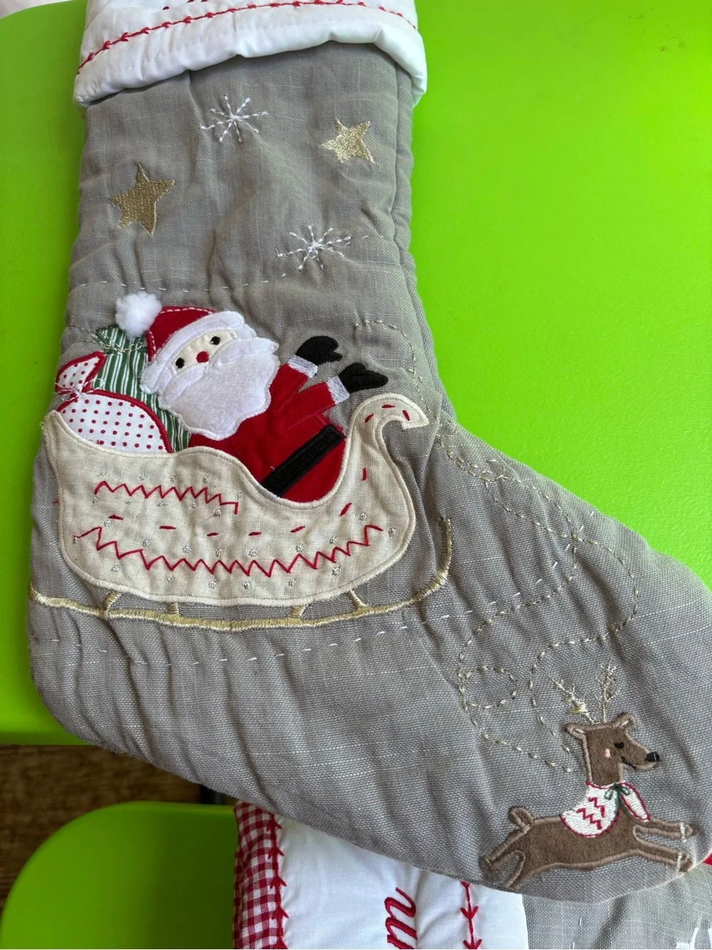 Lot of 5 Pottery Barn Christmas Stockings
